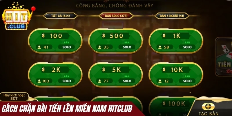 Cách chặn bài Tiến lên miền Nam Hitclub