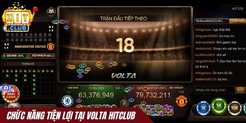 Mục chức năng tiện lợi tại Volta Hitclub