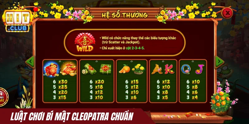 Luật chơi Bí Mật Cleopatra chuẩn