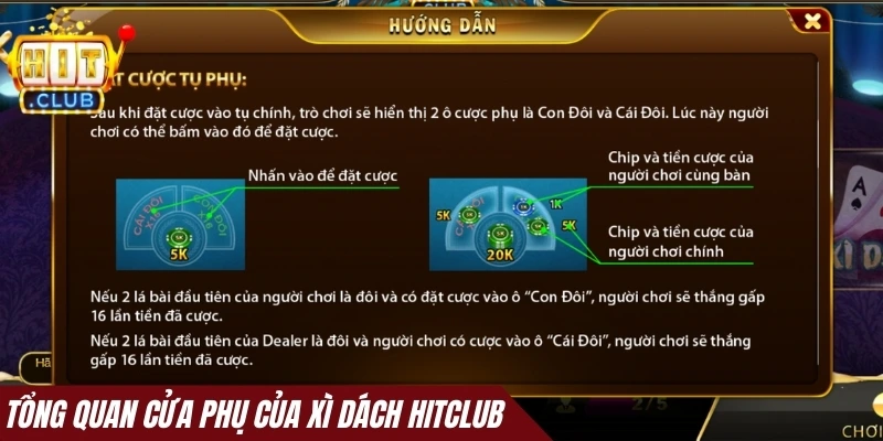 Tổng quan cửa phụ của Xì dách Hitclub